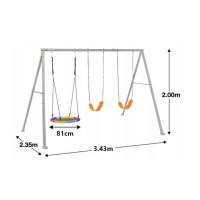 Kids Playground Set (3 in 1) with swings and nest Ø 81 cm INTEX 44134